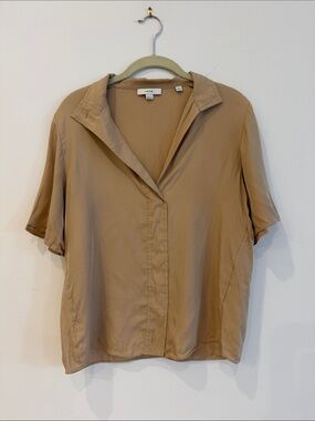 Vince Camel Short-Sleeve Button-Down Shirt